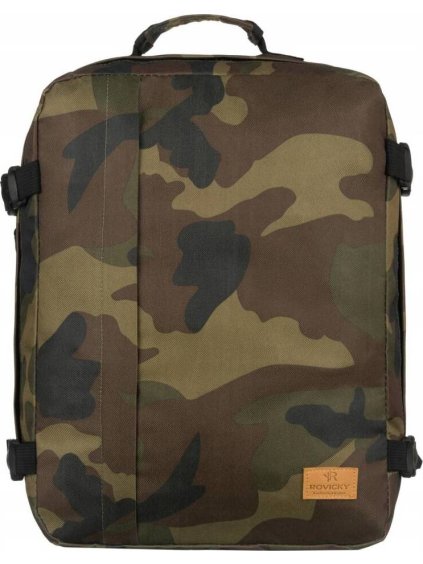 Rovicky Tmavě zelený maskáčový cestovní batoh
