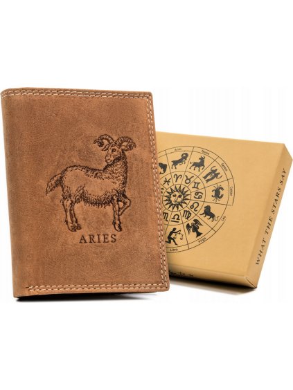 Always Wild Kožená peněženka se znamením zvěrokruhu-kozoroh A185