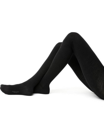Černé dámské merino punčochy - L/XL 156-168 - Art.130