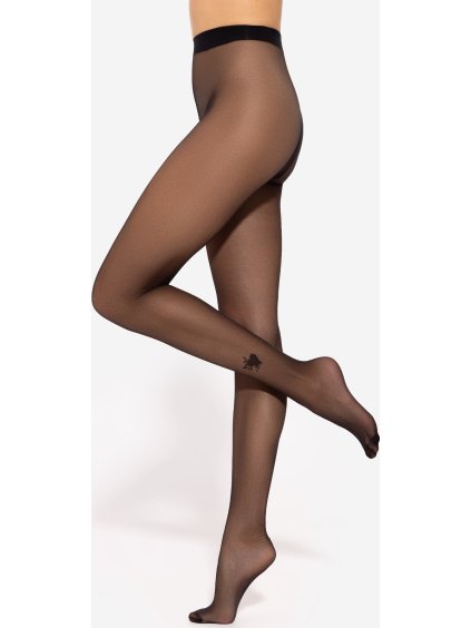 Černé silonky s jemným vzorem Gatta Lovely wz.07 20 den