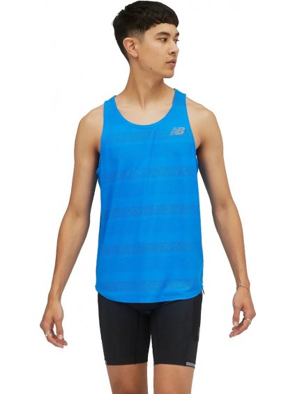 MODRÝ SPORTOVNÍ NÁTĚLNÍK NEW BALANCE Q SPEED JACQUARD TANK