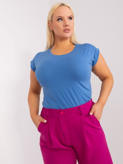 Modré dámské basic tričko