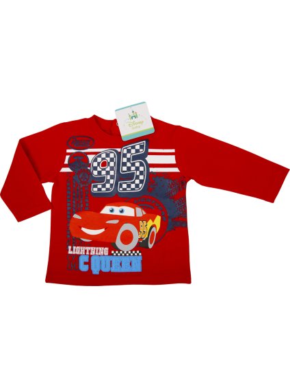 Cars červené tričko s dlouhým rukávem