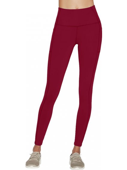 ČERVENÉ DÁMSKÉ LEGÍNY SKECHERS GO WALK HIGH WAISTED LEGGING