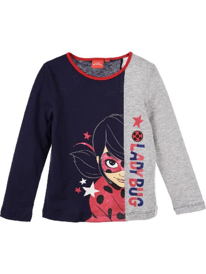 Ladybug modro-šedé dívčí tričko (Velikost 104)