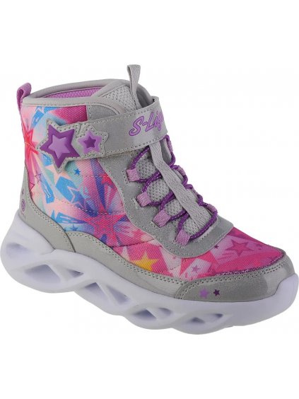 BAREVNÉ SVÍTÍCÍ DÍVČÍ BOTY SKECHERS TWISTY BRIGHTS - SWEET STARZ