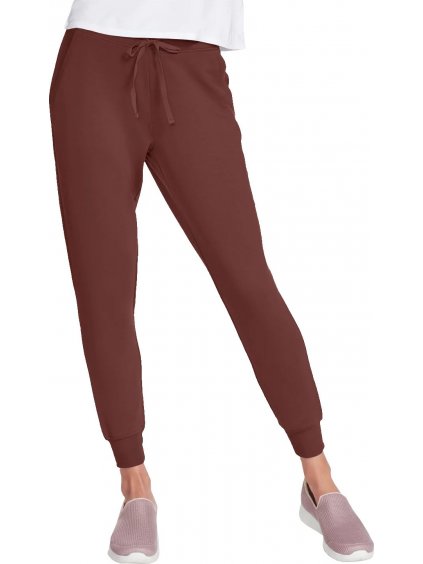 HNĚDÉ DÁMSKÉ TEPLÁKY SKECHERS SKECHLUXE RESTFUL JOGGER PANT