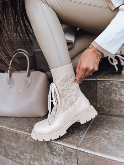 (Vel. 38) Smetanové dámské workery HOLLYHOCK