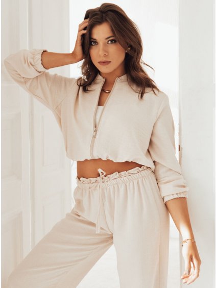 Světle béžová bomber mikina MADDISON