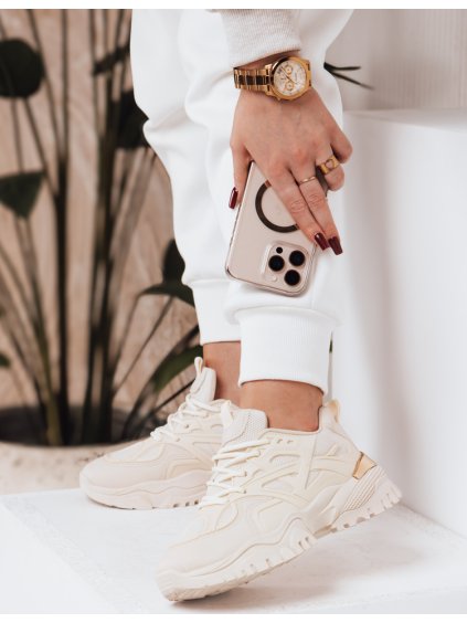 Béžové sneakersy na platformě CILLE