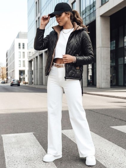 Černá prošívaná přechodová bunda MAXWELL