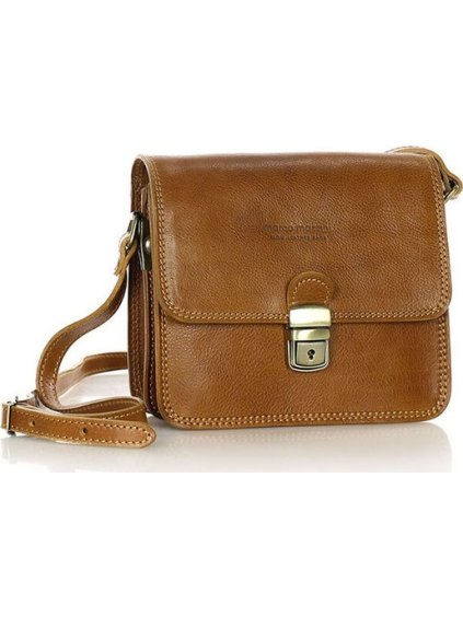 MARCO MAZZINI CAMEL ČTVERCOVÁ CROSSBODY KABELKA