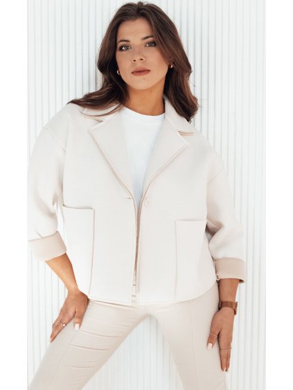 Světle béžový krátký kabátek MILKEY
