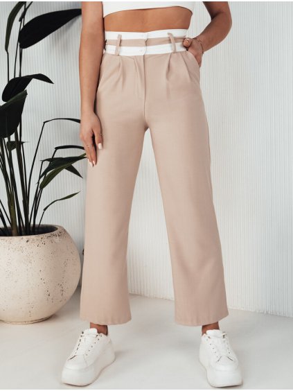 Béžové široké kalhoty GINZOM