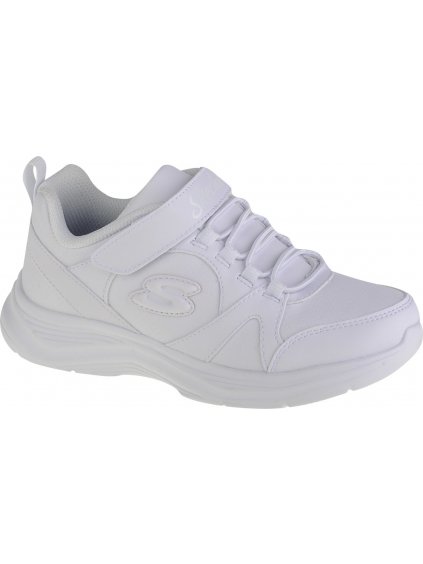 BÍLÉ DĚTSKÉ TENISKY SKECHERS GLIMMER KICKS - SCHOOL STRUTS