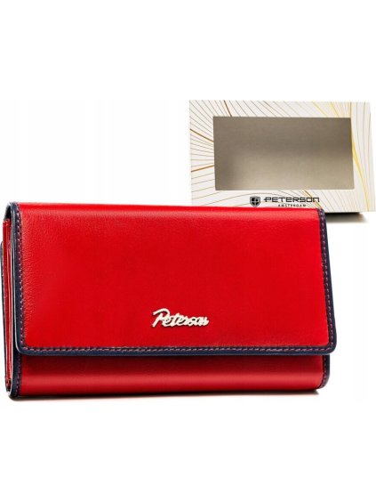 Peterson Červeno-modrá velká peněženka Y610
