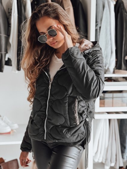 Černá prošívaná bunda OLMOS