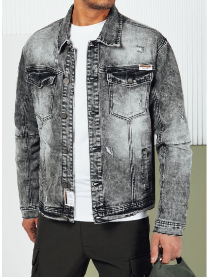 Černá pánská džínová bunda