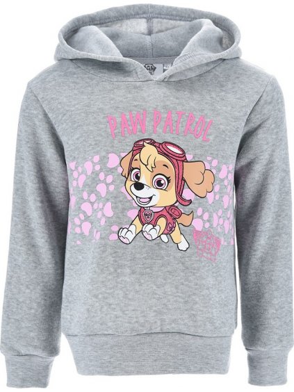 ŠEDÁ DÍVČÍ MIKINA PAW PATROL