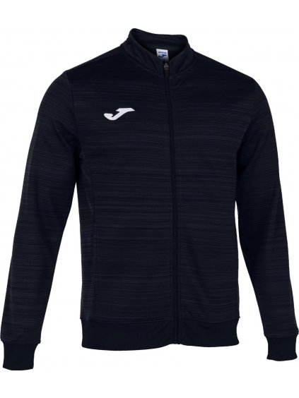 ČERNÁ MELÍROVANÁ PÁNSKÁ MIKINA JOMA GRAFITY III FULL ZIP SWEATSHIRT