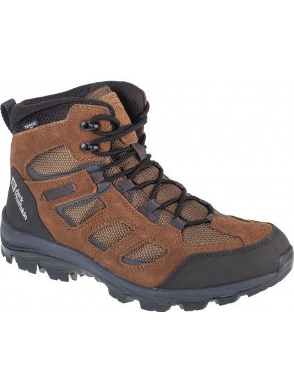 HNĚDÉ KOTNÍKOVÉ TURISTICKÉ BOTY JACK WOLFSKIN VOJO 3 TEXAPORE MID M