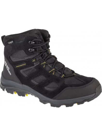 ČERNÉ KOTNÍKOVÉ TURISTICKÉ BOTY JACK WOLFSKIN VOJO 3 TEXAPORE MID M