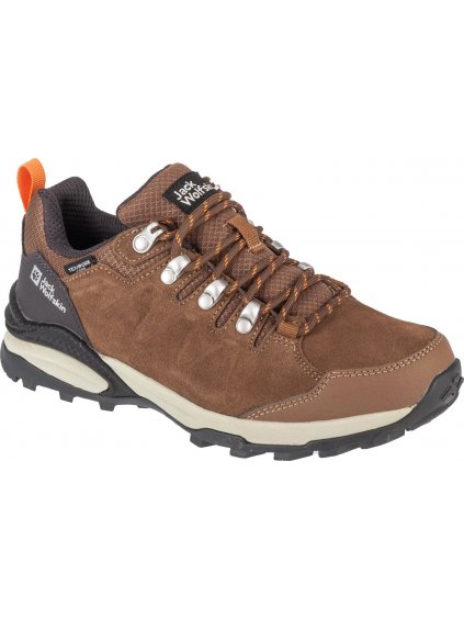 HNĚDÉ TURISTICKÉ BOTY JACK WOLFSKIN REFUGIO TEXAPORE LOW W