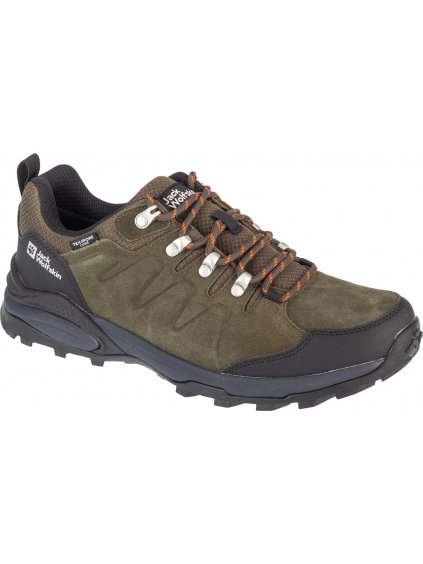 KHAKI PÁNSKÉ TURISTICKÉ BOTY JACK WOLFSKIN REFUGIO TEXAPORE LOW M