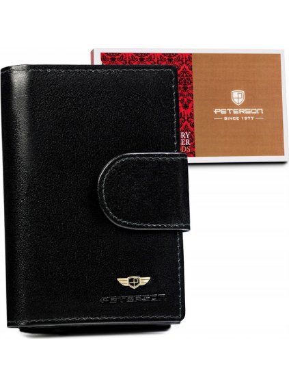 Peterson Černá peněženka se zapínáním Y461
