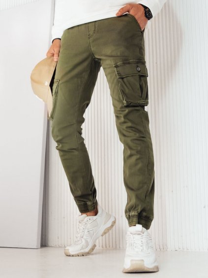 KHAKI CARGO KALHOTY TYPU JOGGER