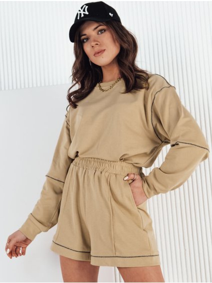 Tmavě béžová krátká souprava PULGAR