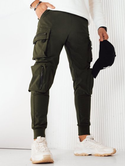 Khaki cargo kalhoty