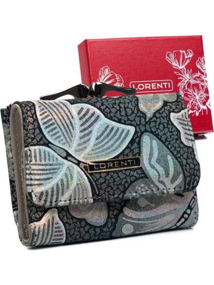 Lorenti šedá peněženka s motýly S201