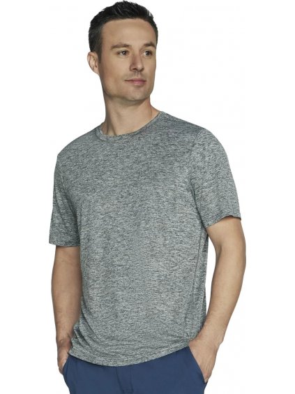 ŠEDÉ PÁNSKÉ SPORTOVNÍ TRIČKO SKECHERS GO DRI CHARGE TEE