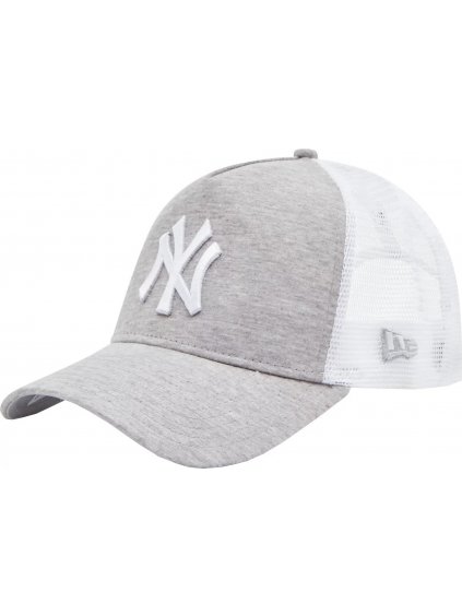 SVĚTLE ŠEDÁ PÁNSKÁ KŠILTOVKA NEW ERA JERSEY ESS 9FORTY NEW YORK YANKEES TRUCKER CAP