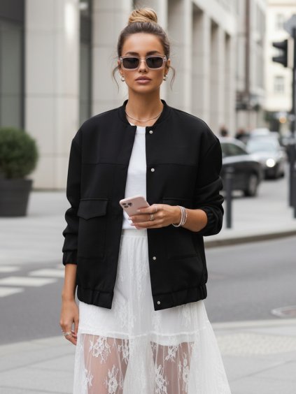 Černá přechodová bunda QUESI