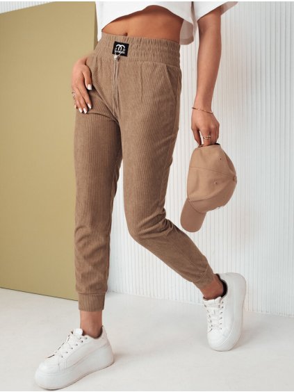 Hnědé manšestrové tepláky DERCY (Velikost M/L)