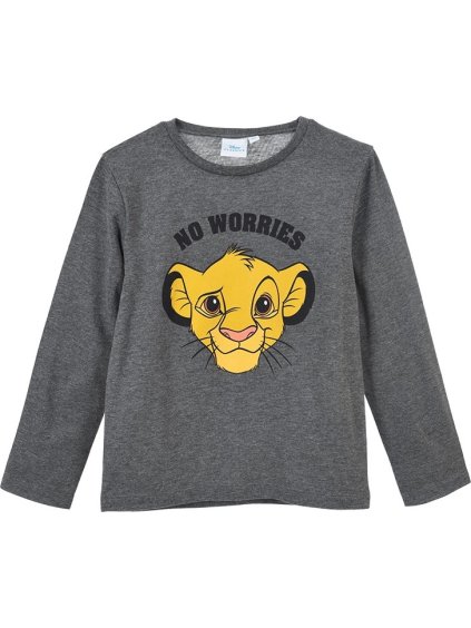 Tmavě šedé tričko s dlouhým rukávem The Lion King