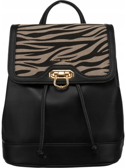 David Jones černý stylový batoh se zvířecím vzorem (Velikost ONE SIZE)