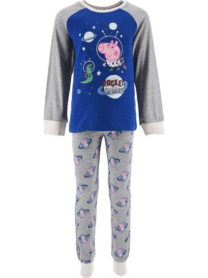 Šedo-modré chlapecké pyžamo Peppa Pig