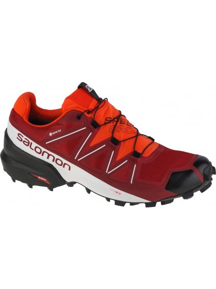 ČERVENÉ PÁNSKÉ BOTY NA TRAIL SALOMON SPEEDCROSS 5 GTX