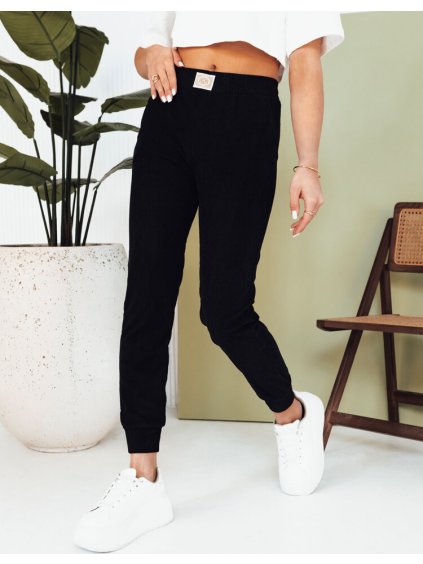 Tmavě modré žebrované tepláky BRINAT