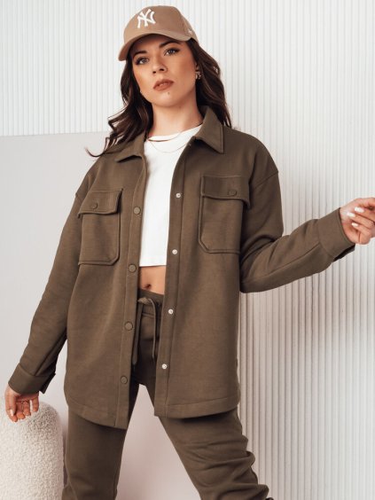 Hnědá přechodová košilová bunda VELARA