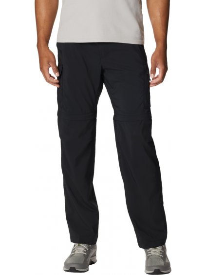 ČERNÉ PÁNSKÉ KALHOTY A ŠORTKY COLUMBIA SILVER RIDGE UTILITY CONVERTIBLE PANT