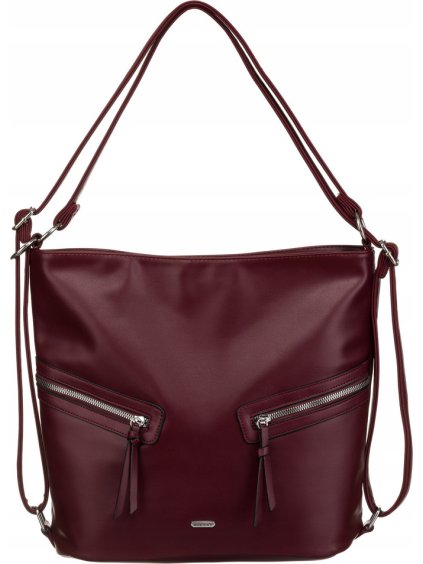 Rovicky bordó shopper kabelka s kapsami