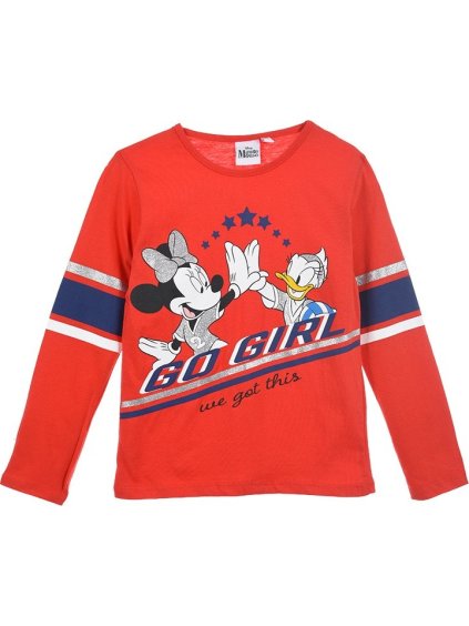 Červené dívčí tričko Minnie Mouse