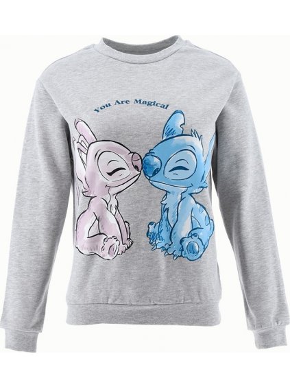 SVĚTLE ŠEDÁ DÁMSKÁ MIKINA DISNEY - STITCH