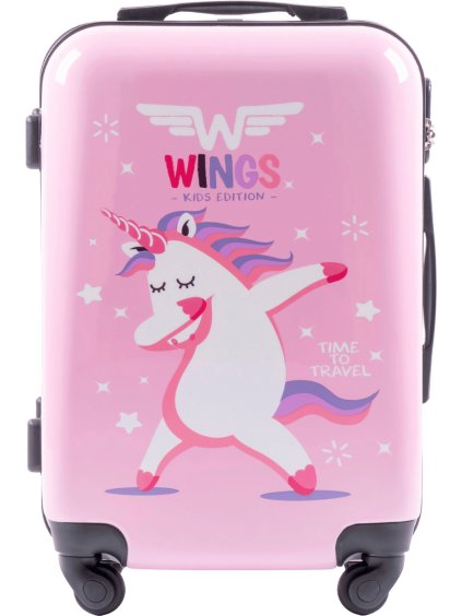Růžový dětský kufr UNICORN 55x40x20 cm (Velikost XS)