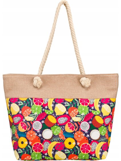 Barevná vzorovaná plážová taška