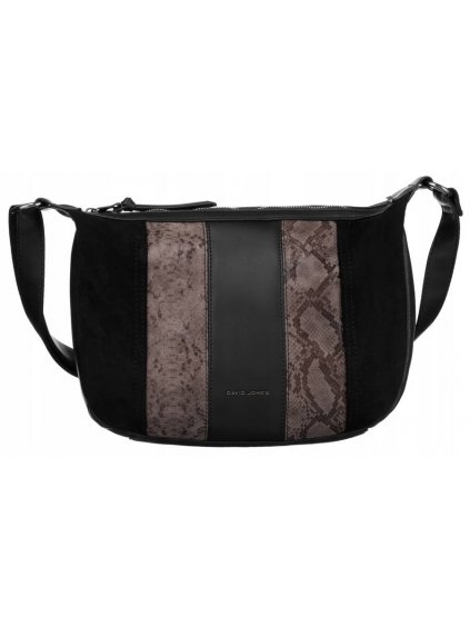 David Jones černá vzorovaná crossbody kabelka